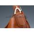 Gucci Soft Stirrup Tan Leather Large Shoulder Bag Cognac