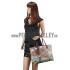 Gucci Tian GG Supreme Canvas And Brown Leather Trim Medium Tote  18926794