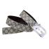 Replica Gucci  Rectangular Silver Double G Buckle Reversible Monogram Belt