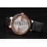 Gucci Interlocking Rose Gold Bezel with Diamonds and Black Leather Band  621514 Replica