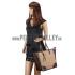 Gucci GG Supreme Canvas And Brown Leather Tote 18926777