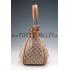 Gucci Belted Large  Handle Bag Canvas Fabric Tan 7773