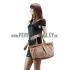 Gucci Belted Large  Handle Bag Canvas Fabric Tan 7773