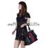 Gucci Rania Web Black Leather   Handle Tote