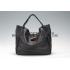 Replica Gucci Hip Bamboo Leather Tote Black 607331