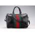 Gucci Vintage Web Medium Boston Black Bag