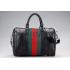 Gucci Vintage Web Medium Boston Black Bag