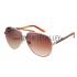 Gucci Aviator Web Detail Brown Temple Brown Lenses Sunglasses 308141