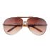 Gucci Aviator Web Detail Brown Temple Brown Lenses Sunglasses 308141