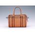 Gucci Duilio Brogue Boston Tan Leather Bag