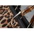 Gucci Bamboo Shopper Leather Small Tote Animal Print  607318