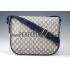 Gucci Monogram Canvas Messenger Bag Navy