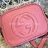 Gucci Shoulder Bag Pink Calfskin Disco Replica