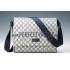 Gucci Monogram Canvas Messenger Flap Bag Navy