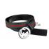 Gucci  Black Leather Trim Green Red Signature Web Interlocking Silver G Buckle Belt