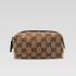 Gucci Cosmetic Cases 29596R Coffee Canvas Makeup Bags