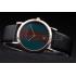 Gucci Polished Rose Gold Bezel Dark Green Dial Black Leather Strap