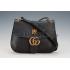 Gucci Marmont Leather Shoulder Bag Black Replica