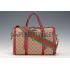 Cheap Gucci Lady Web GG Canvas Boston Bag Dark Red