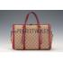 Cheap Gucci Lady Web GG Canvas Boston Bag Dark Red