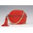 Gucci Soho Leather Mini Chain Bag Red 607946 Replica