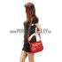 Replica Gucci Lady Web Medium Shoulder Bag Crocodile Leather Red