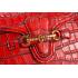 Replica Gucci Lady Web Medium Shoulder Bag Crocodile Leather Red