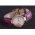 Gucci Interlocking Rose Gold Bezel with Purple Leather Band  621517