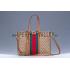 Gucci Rania Web GG Canvas with Tan Leather Trim  Handle Tote