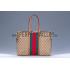 Gucci Rania Web GG Canvas with Tan Leather Trim  Handle Tote