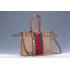 Gucci Rania Web GG Canvas with Tan Leather Trim  Handle Tote