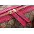 Gucci Boston Supreme Canvas Shoulder Bag Red & Fuchsia