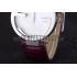 Gucci Interlocking Silver Bezel with Purple Leather Band  621516