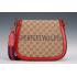 Gucci Lady Web GG Canvas And Red Leather Medium Bag  18926783