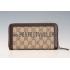 Gucci Supreme Canvas Wallet With Brown Leather Trim