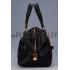 Replica Gucci Aviatrix Medium Black Ostrich Leather Boston Bag