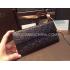 Gucci Wallet Lattice Pattern Black Calfskin Purse