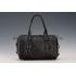 Gucci GG   Handle Leather Bag Black