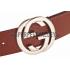 Gucci Belt with Interlocking G Buckle Brown