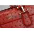 Gucci Red Ostrich Leather Work Bag 607335