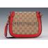 Gucci Lady Web GG Canvas And Red Leather Small Bag  18926784