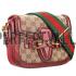 Replica Gucci Lady Web GG Small Canvas Bag Dark Red