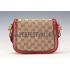 Replica Gucci Lady Web GG Small Canvas Bag Dark Red