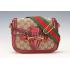 Replica Gucci Lady Web GG Small Canvas Bag Dark Red