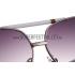 Gucci Aviator Web Detail White Temple Grey Lenses Sunglasses 308143