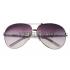 Gucci Aviator Web Detail White Temple Grey Lenses Sunglasses 308143