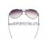 Gucci Aviator Web Detail White Temple Grey Lenses Sunglasses 308143