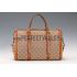 Gucci Lady Web GG Canvas Boston Bag Brown