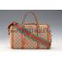 Gucci Lady Web GG Canvas Boston Bag Brown