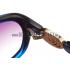 Gucci Elegant Oval Shaped Black and Blue Sunglasses 308030